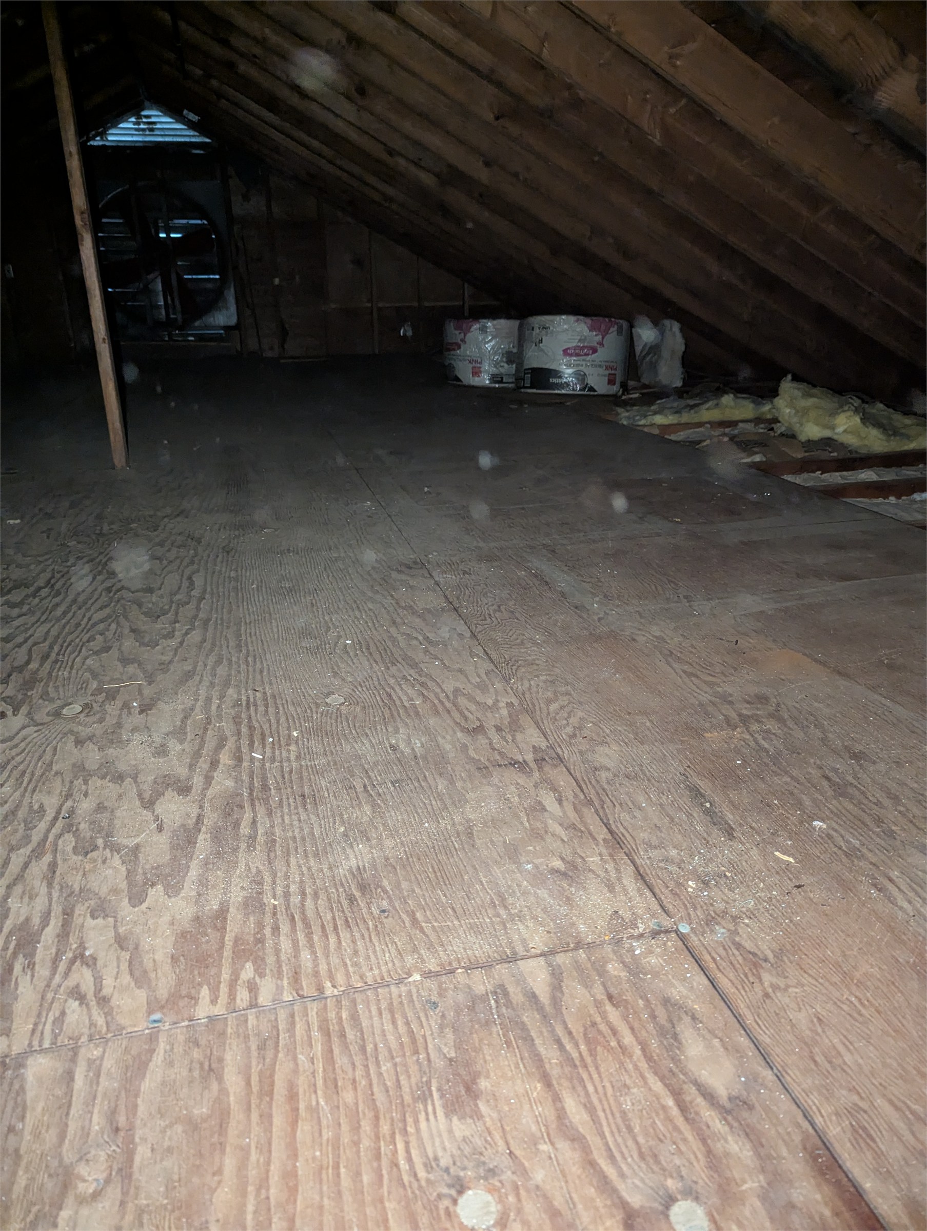 Attic after stored items were removed