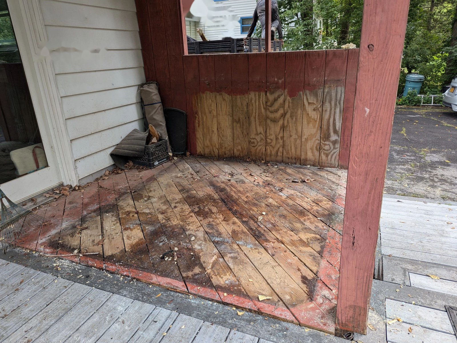 Patio area after hot tub removal