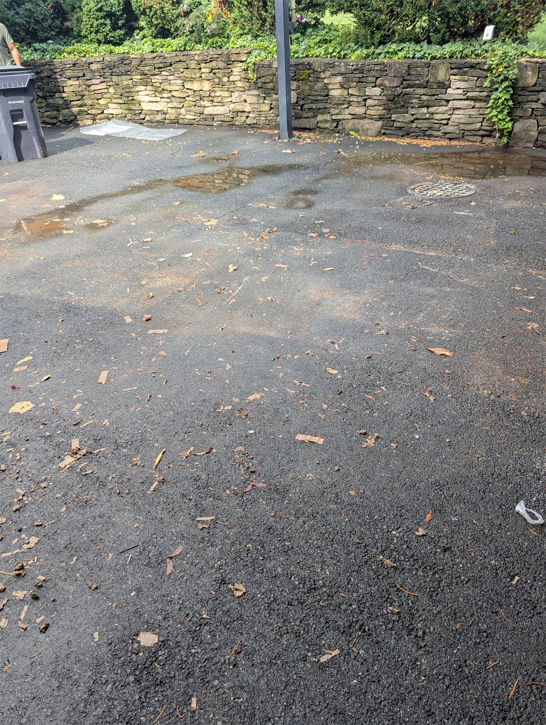 Area after cardboard pickup