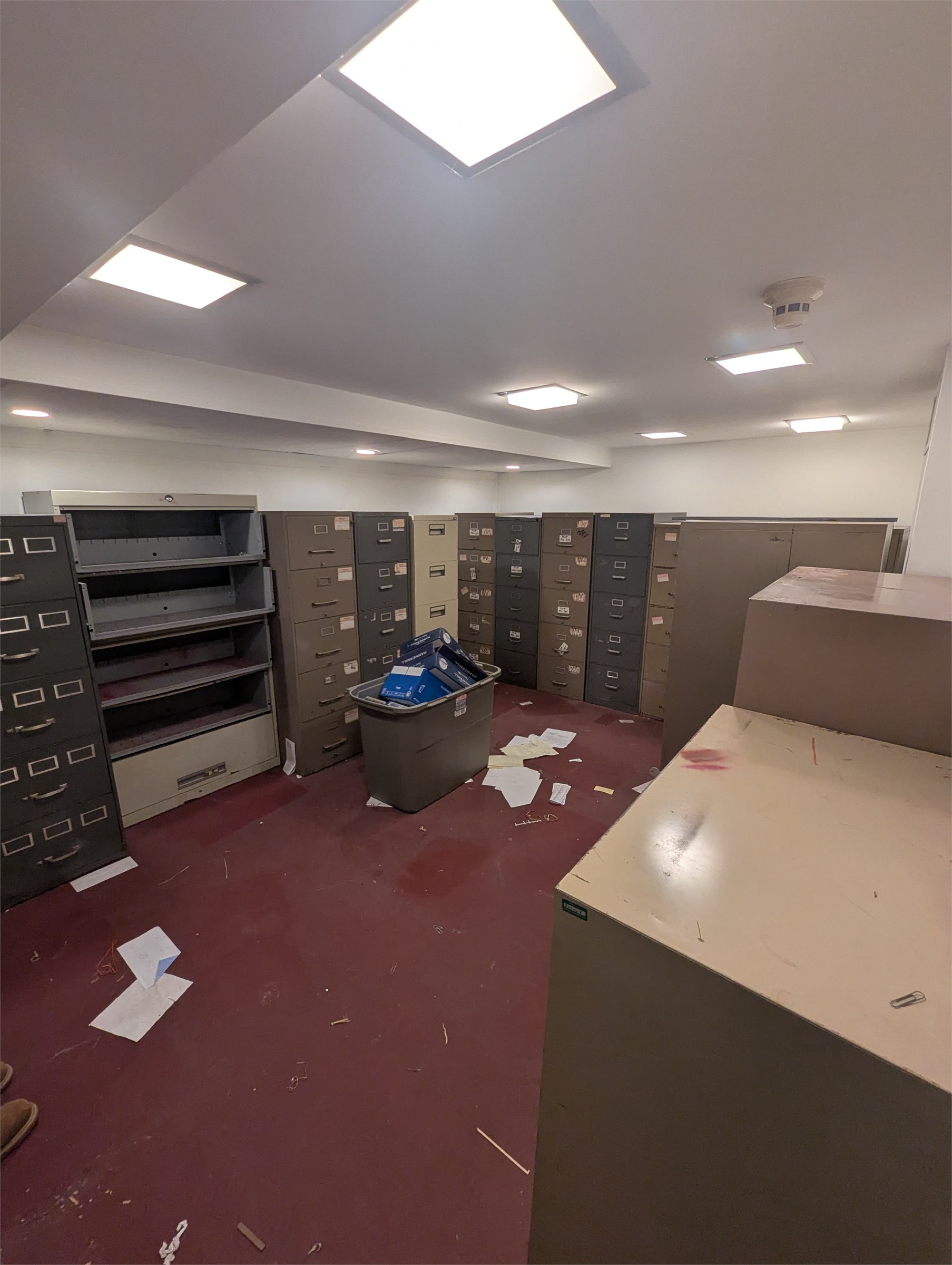 Office file room before a commercial cleanout