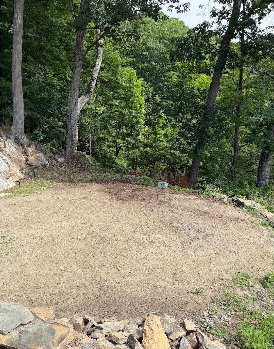 Work area after construction debris removal