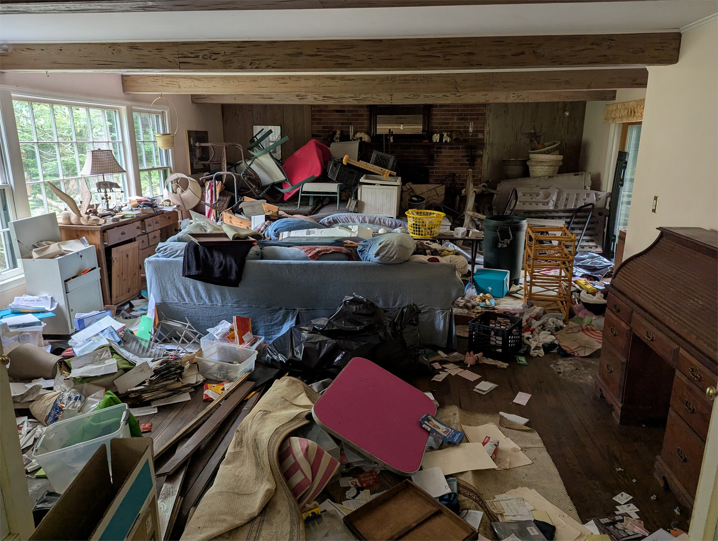 Home interior before estate cleanout
