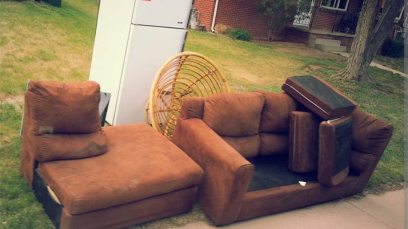 Couches ready for furniture removal