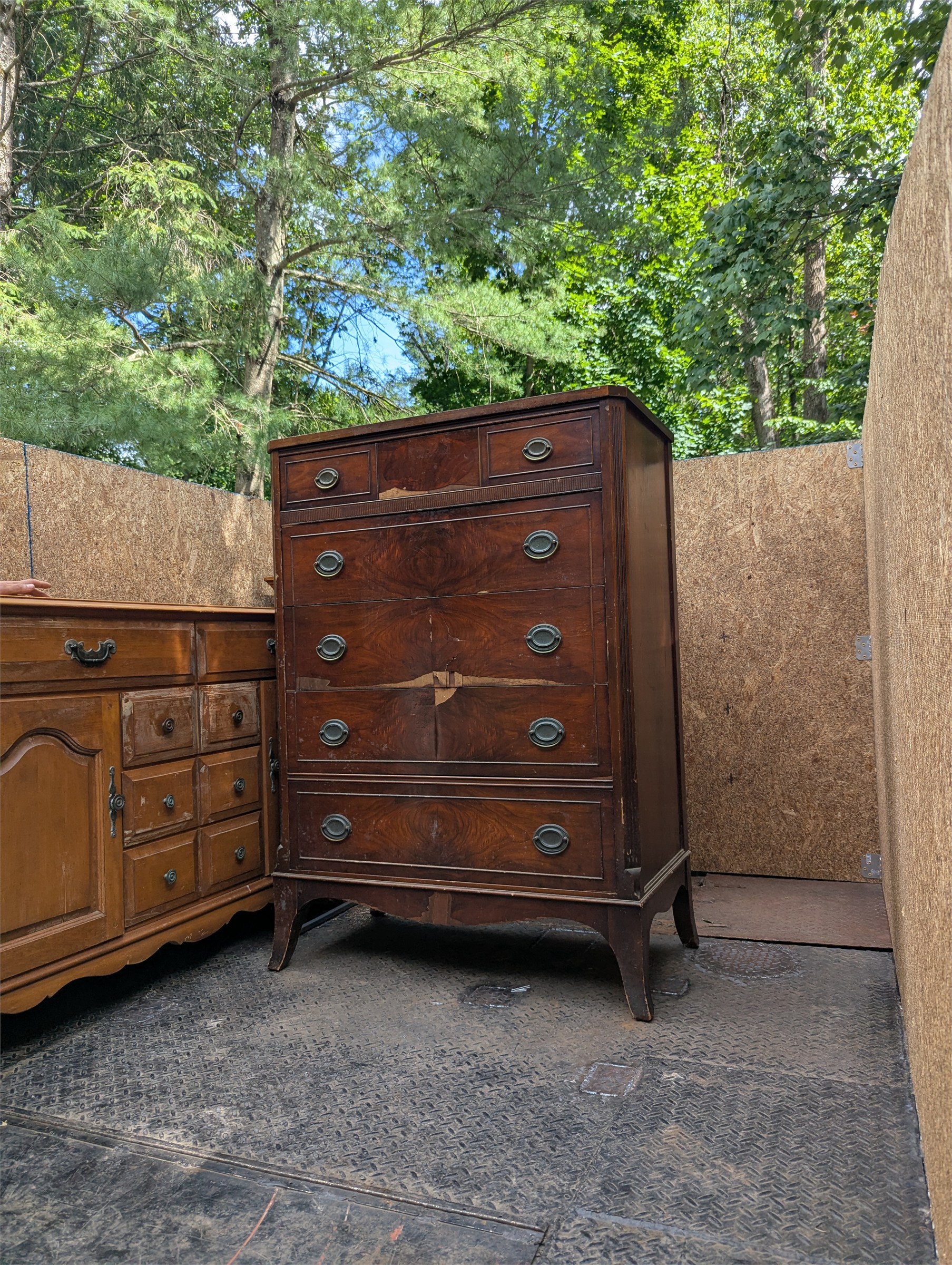 Dressers loaded for furniture removal