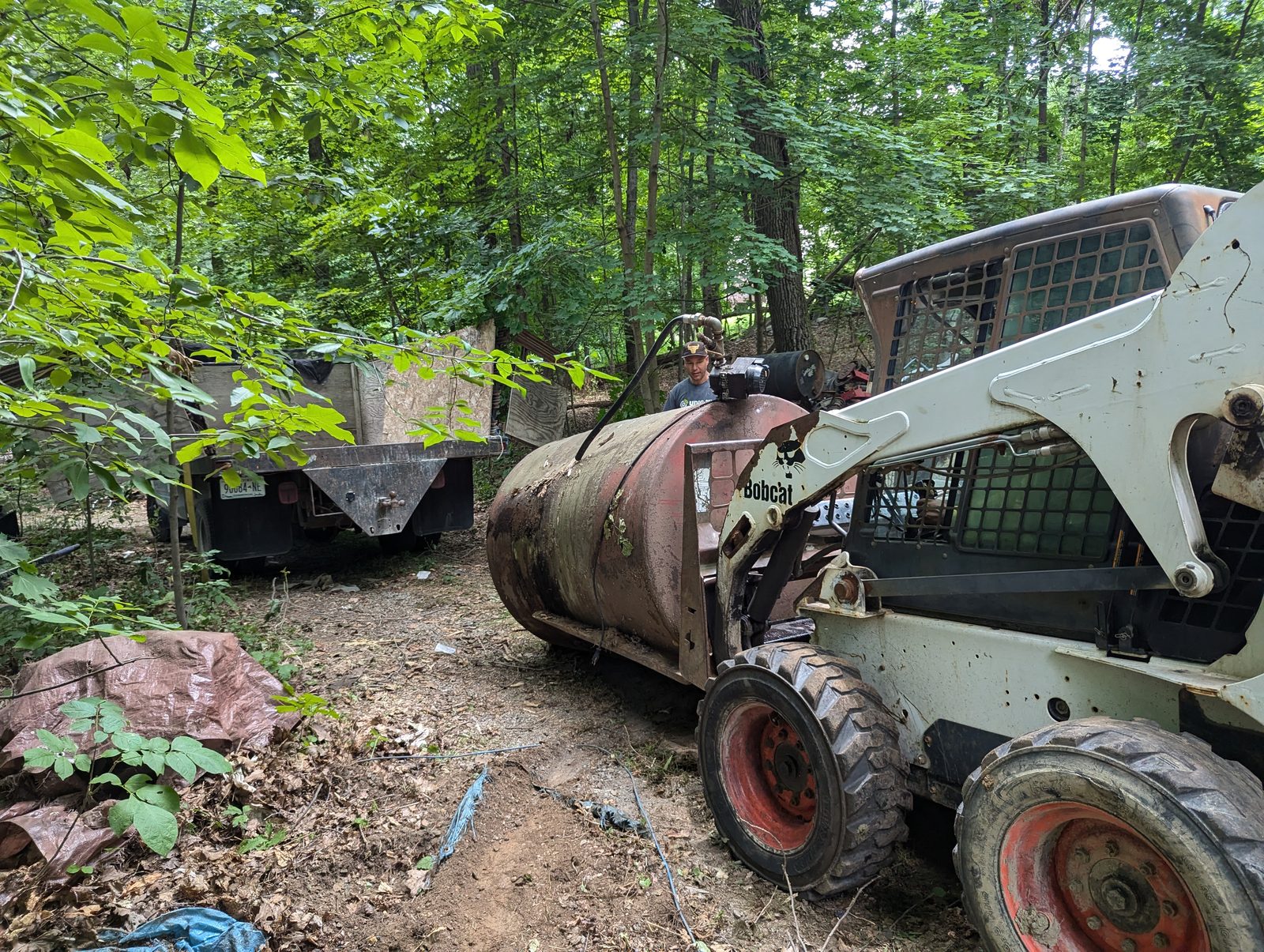 Heavy equipment ready for removal