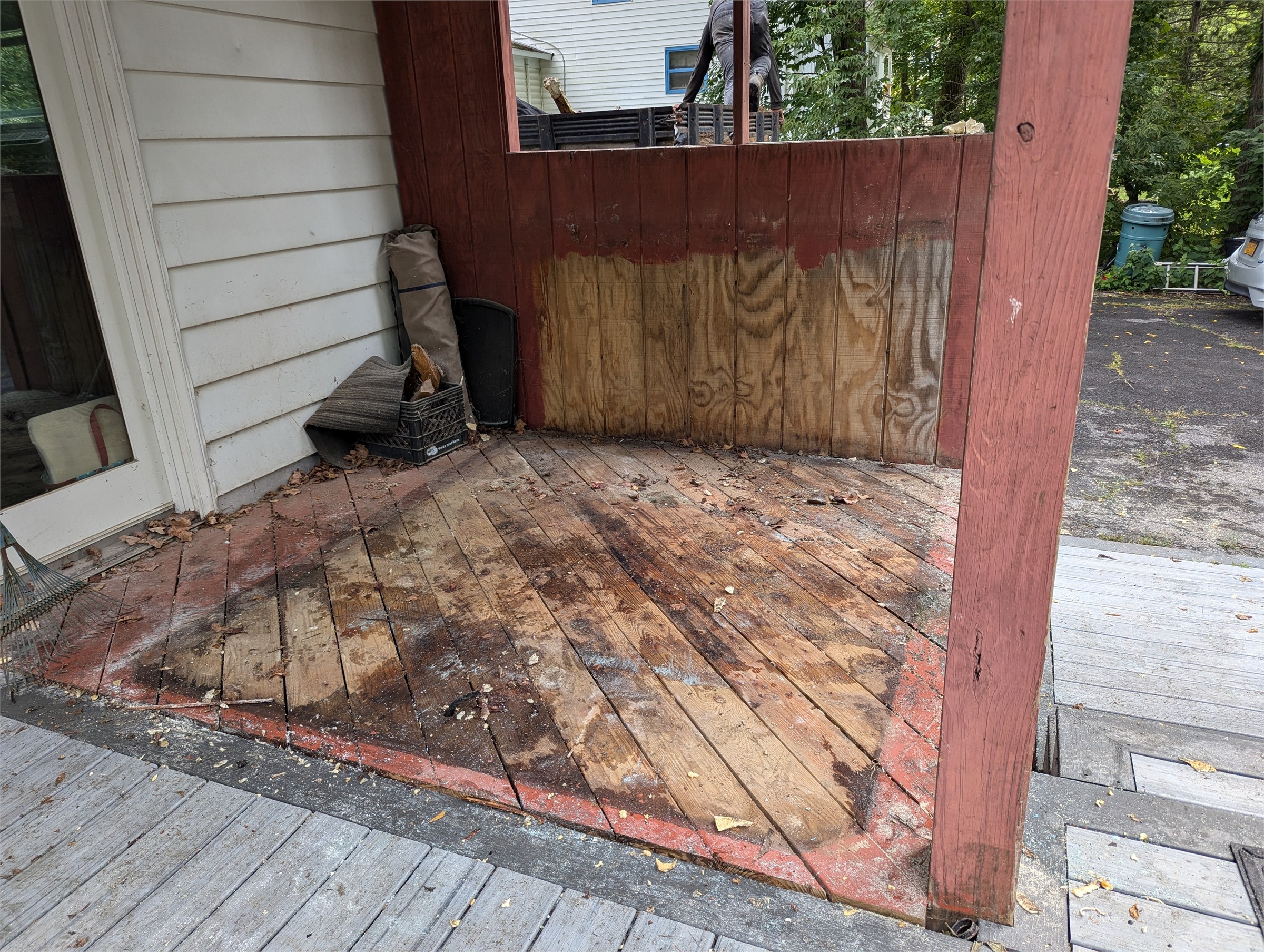 Area after hot tub removal