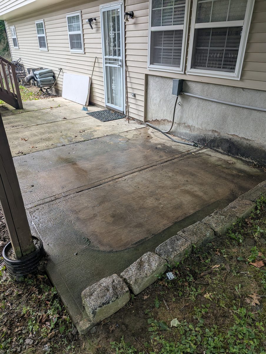 Cleared outdoor pad after hot tub removal in Monroe, New York
