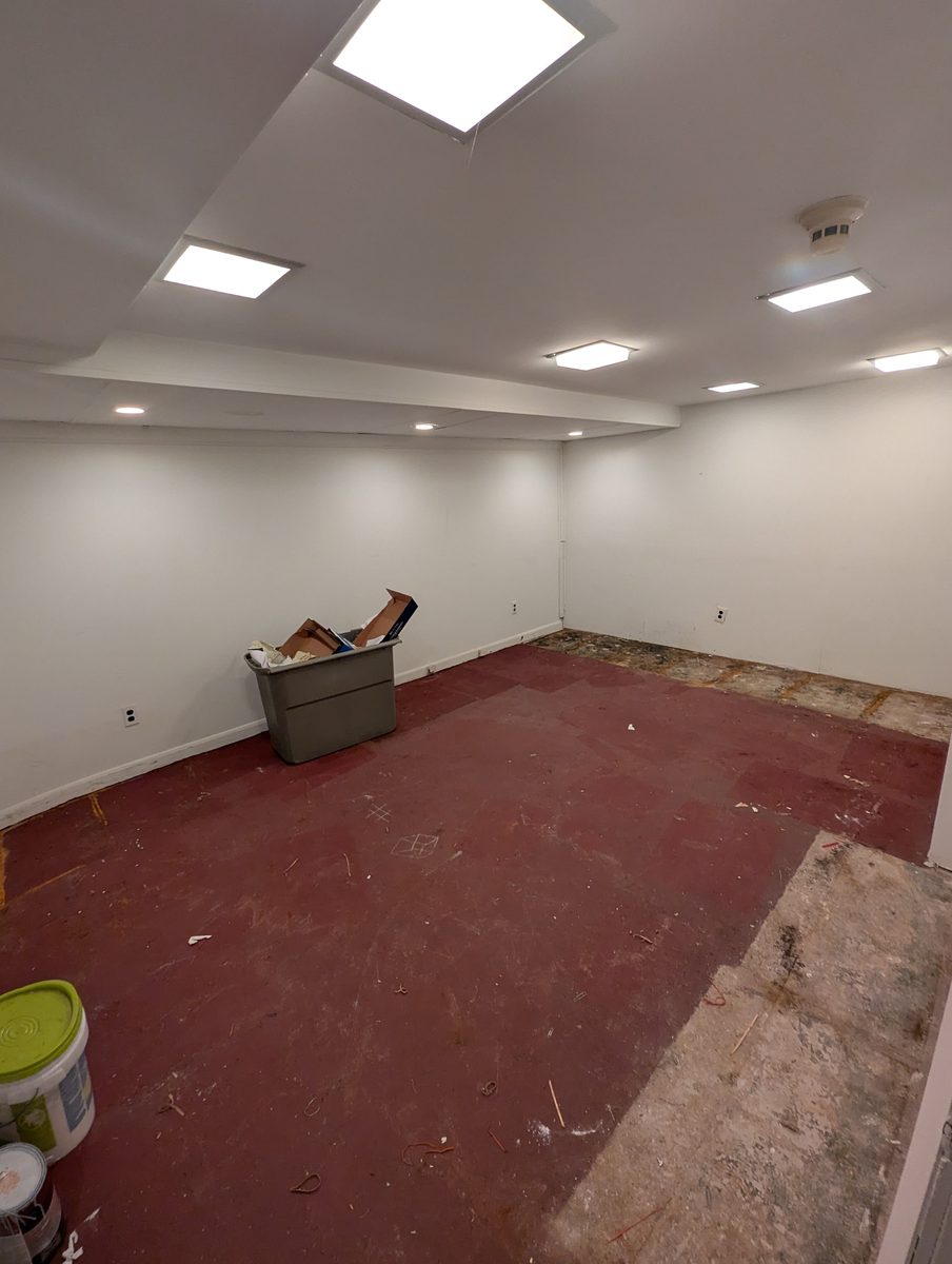 Cleared office and file room after a cleanout in Wayne, New Jersey