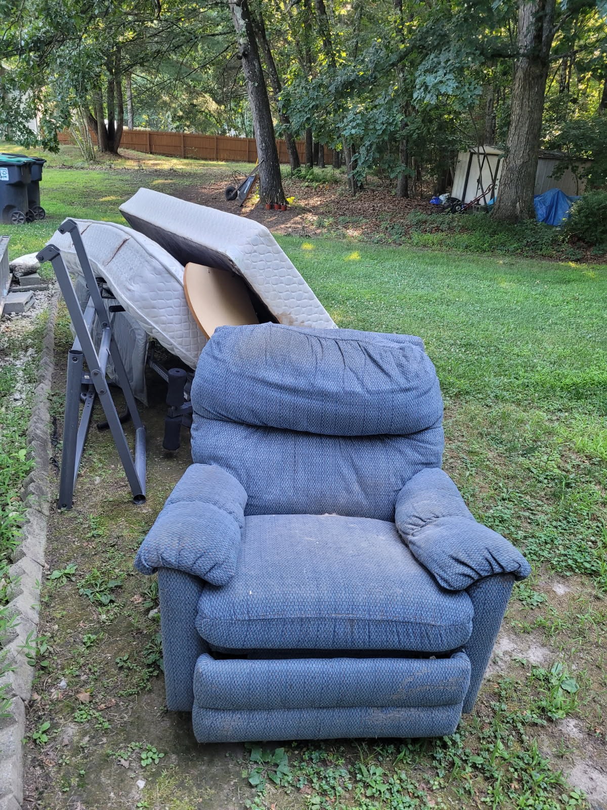 Mattress loaded for removal