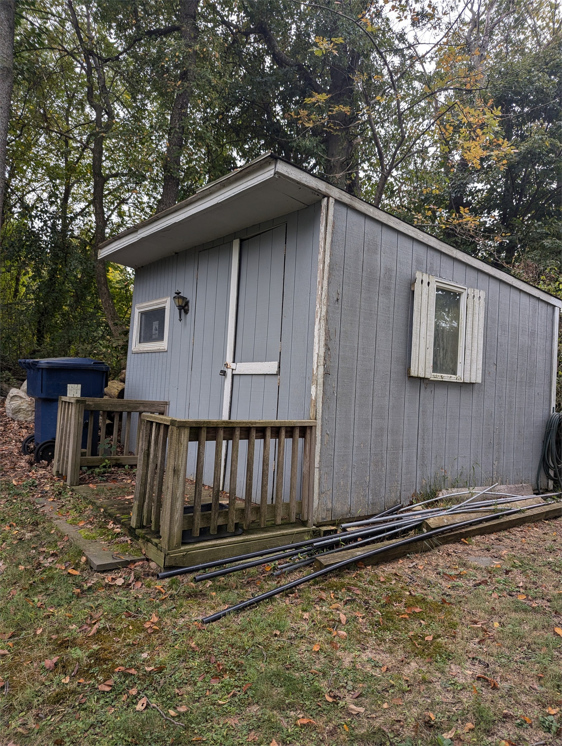 Old shed before demolition and removal