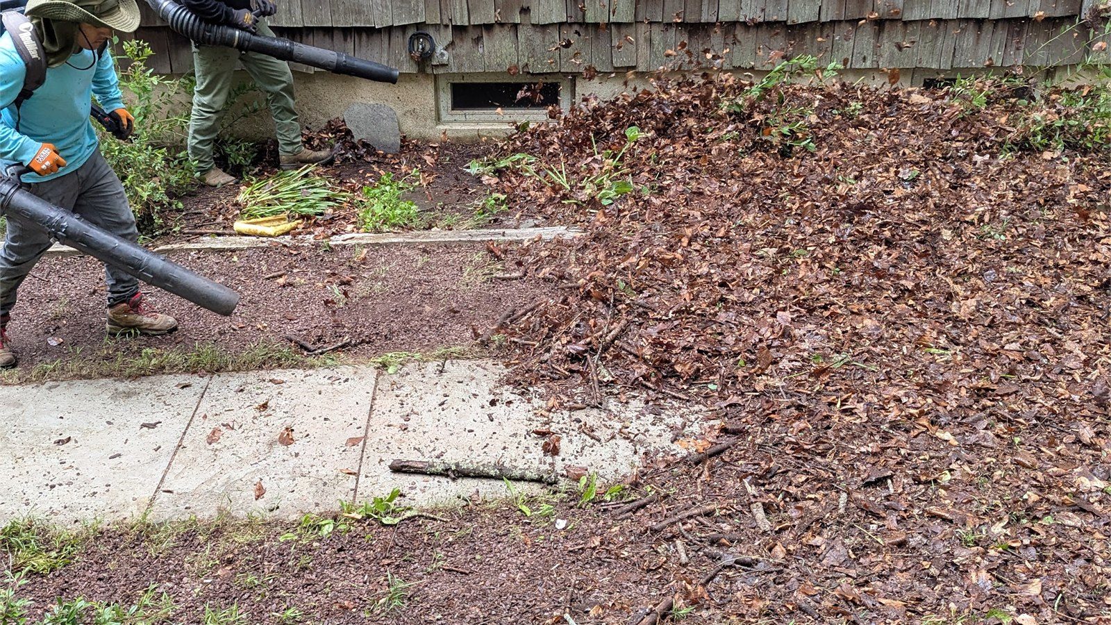 Mixed household items ready for spring cleanup