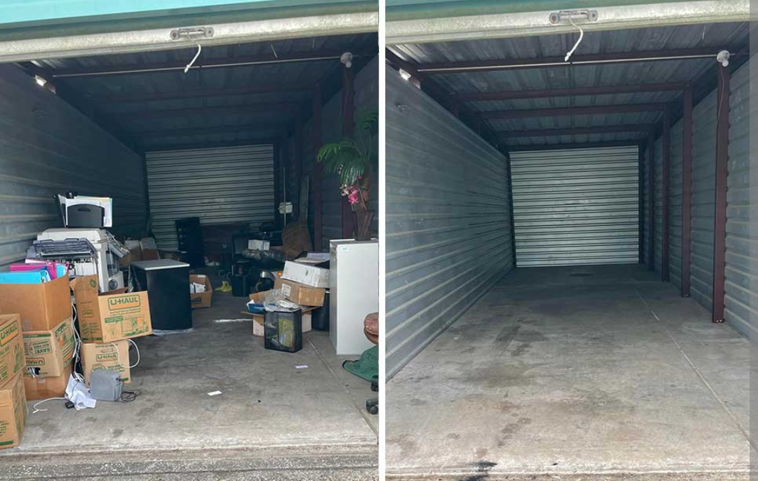 Storage unit contents before a cleanout